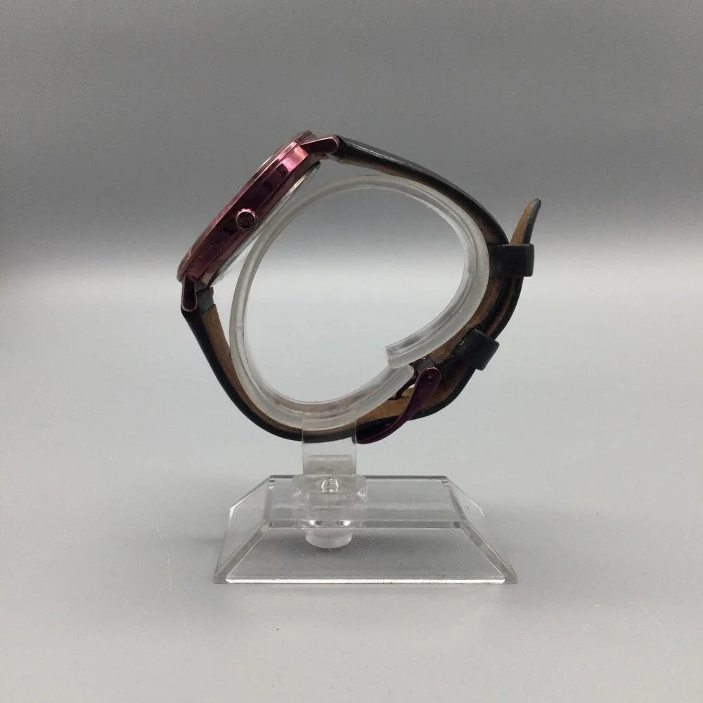 Michael Kors Jaryn Womens Watch 38mm Black Dial Purple Case Leather MK-2646 - Picture 3 of 15